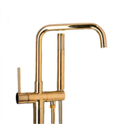 Подът на батерията с пара и маркуч, санитарен, златен, CF2041