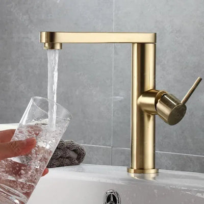 Батерия за батерия, санитарен месинг, злато, 9107d