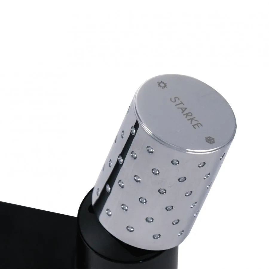 Батерия за перан, санитарен месинг, черно, 7647H/c