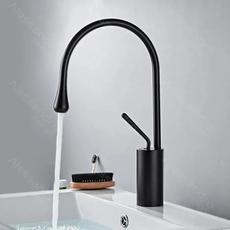 Washbasin батерия, санитарен месинг, черен, Wzy/327/b