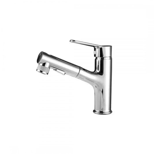 Washbasin батерия с извлечителен душ, санитарен месинг, хром, 9337