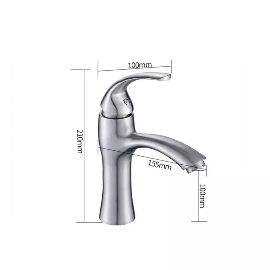 Washbasin батерия, неръждаема стомана 304, сатен, MP015