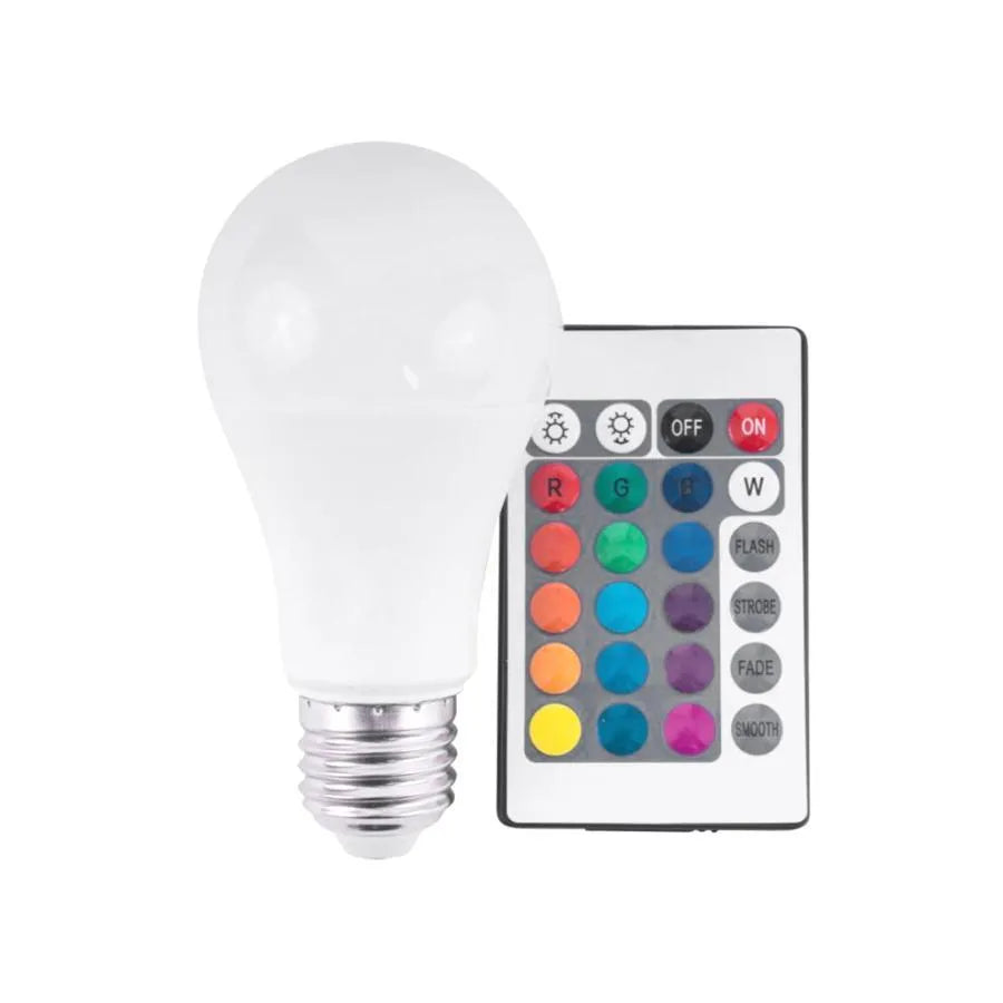 LED RGB LED с дистанционно управление E27, 12W, 6500K