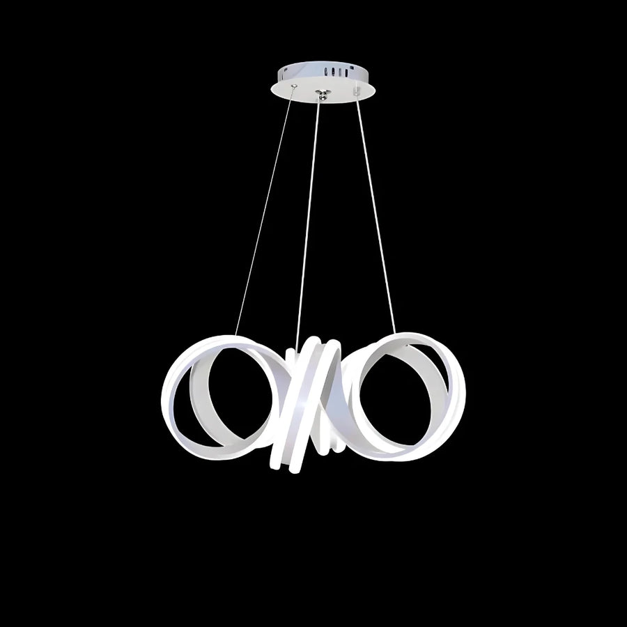 LED полилей, окачен с Infinity Twist 180W дистанционно управление, вълнообразно, студено/гореща/неутрална светлина, бяла, бяла, регулируема височина