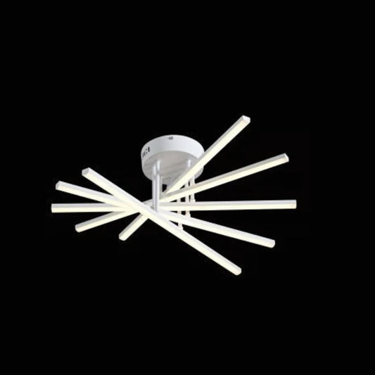 LED полилей с Gio Remote Control, 90W, 5 елемента, студена светлина/облечена/неутрална, нестабилна, бяла