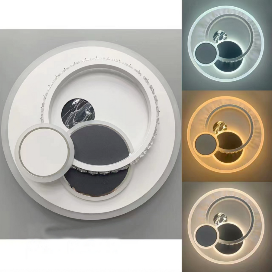 Heliox Crystal LED полилей, 43W, 4 кръга, студена/гореща/неутрална светлина, бяла