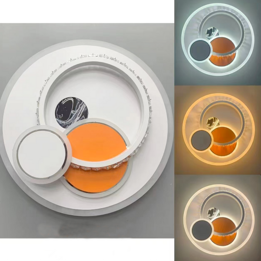 Heliox Crystal LED полилей, 45W, 4 кръга, студена/гореща/неутрална светлина, бяла