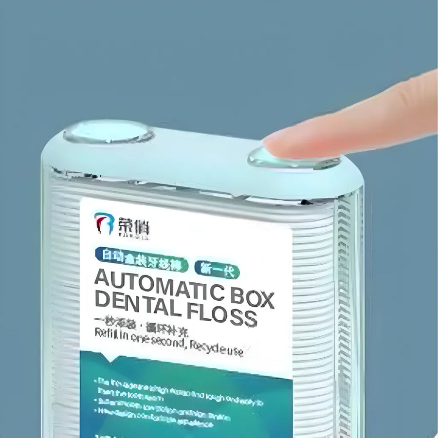 Поставете 100 бр. Тембета за зъби със зъбна нишка с кутия за изхвърляне