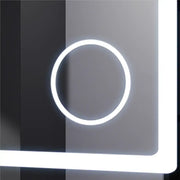 Правоъгълно светодиодно огледало, 90x60cm, Souverain Motionglow Marcello, заместник -система, часовник и термометър, козметичен луп