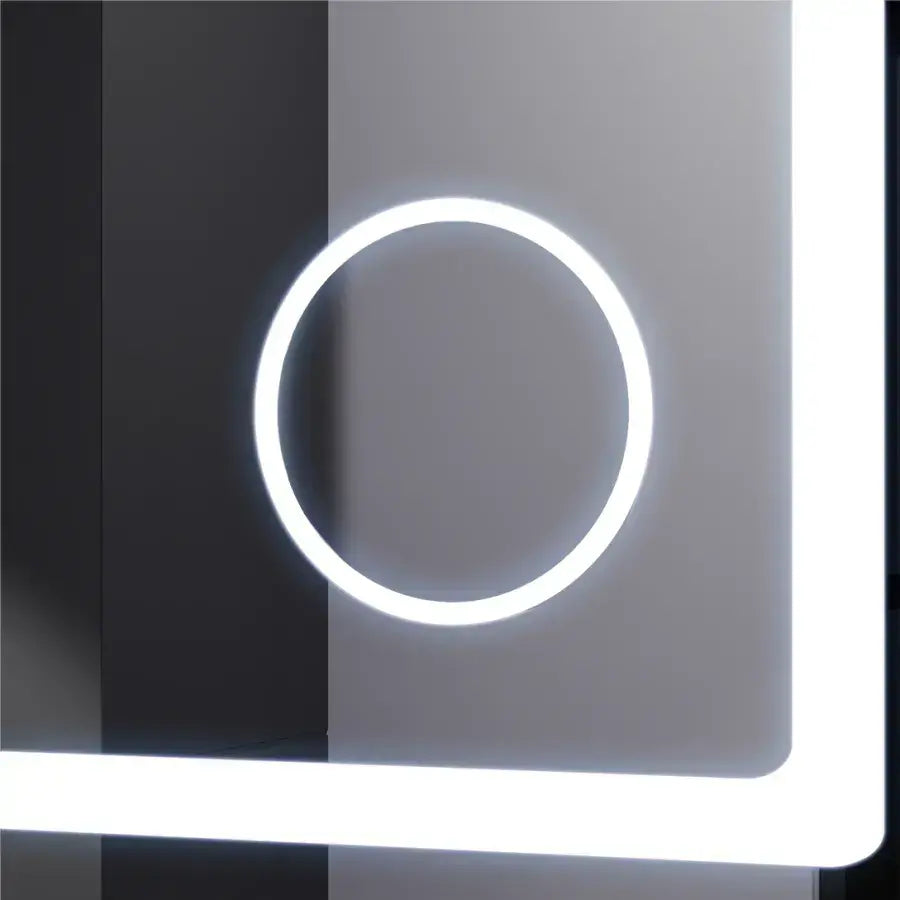 Правоъгълно светодиодно огледало, 90x60cm, Souverain Motionglow Marcello, заместник -система, часовник и термометър, козметичен луп