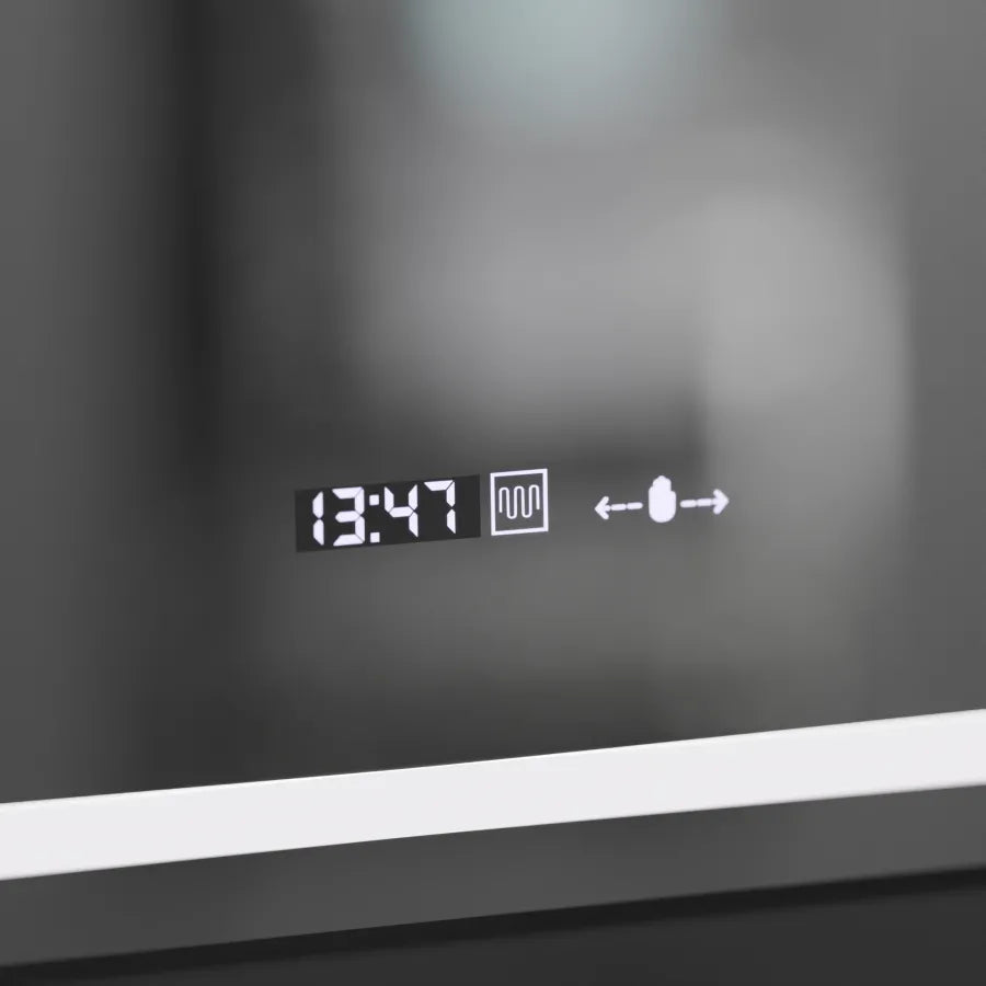 Правоъгълно светодиодно огледало, 50x70см, eclat motionglow marcello, система за размразяване, часовник и термометър, козметичен луп