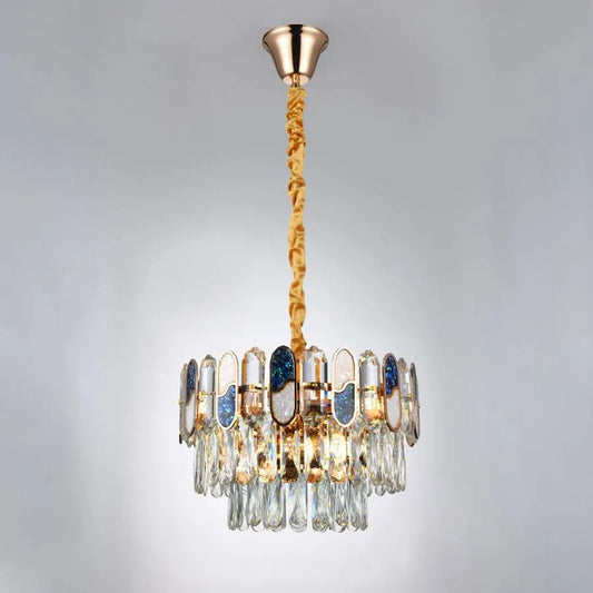 Полилей анис 5*e27, метал и кристал, златист