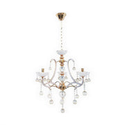 Chandilier Ari, 3*E14, бял, метал с кристал