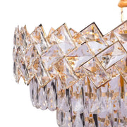 Cymandier Crystal Windsor Eleganza 8x E14, диаметър 49 cm, лъскаво злато, регулируема височина