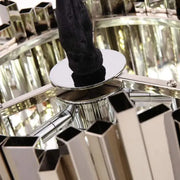 Crystal Blois Petito 3xe14 полилей, диаметър 30 см, сребро, регулируема височина