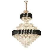 Crye Chandelier Versailles Grande Supremo 10xe14, 60cm x диаметър 90 cm, лъскаво и черно злато, регулируема височина