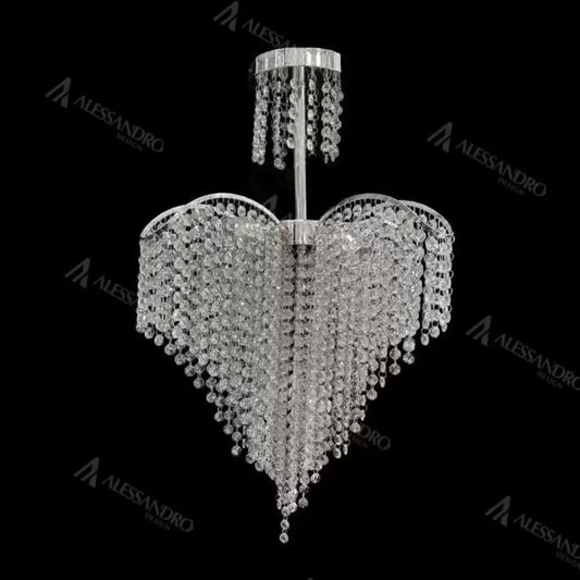 CHANDELIER CRYSTAL BAYLOR 4X E27 44cm Сребърен диаметър