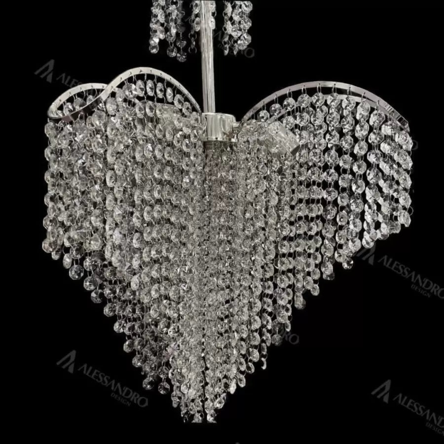 CHANDELIER CRYSTAL BAYLOR 4X E27 44cm Сребърен диаметър