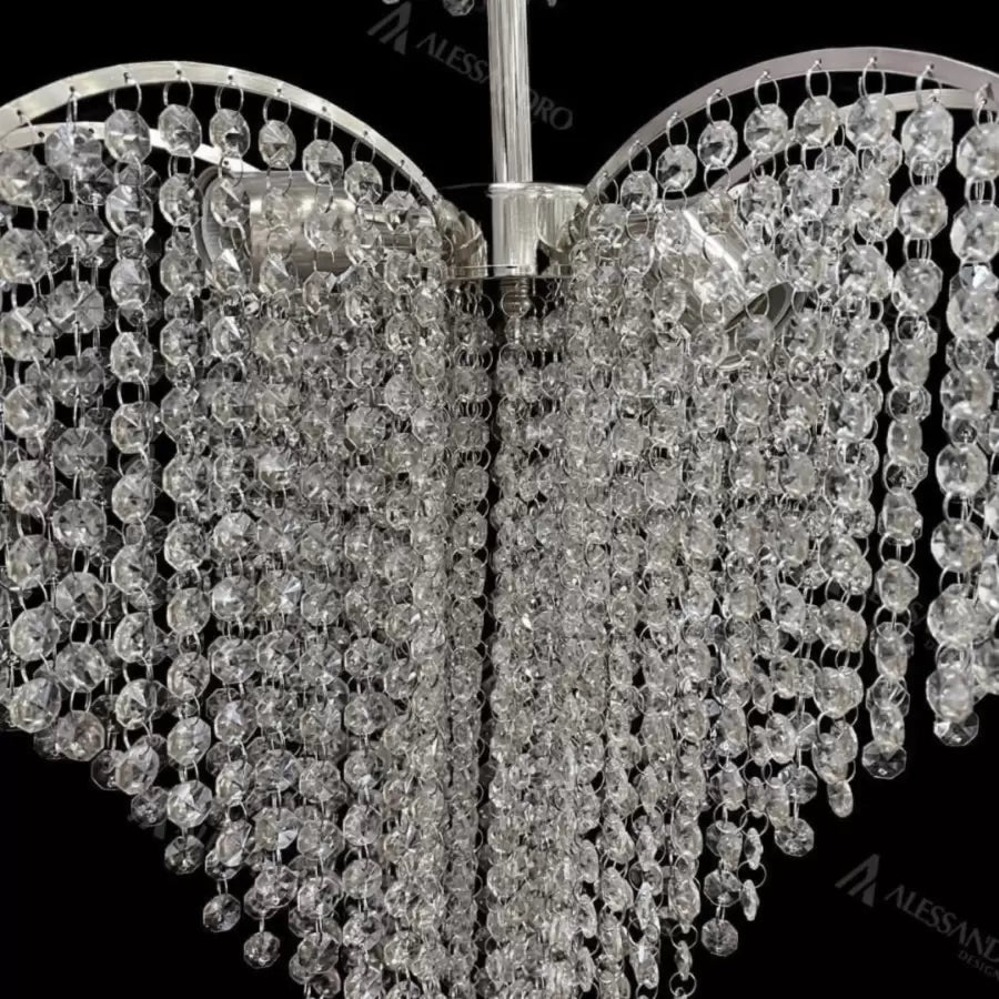 CHANDELIER CRYSTAL BAYLOR 4X E27 44cm Сребърен диаметър