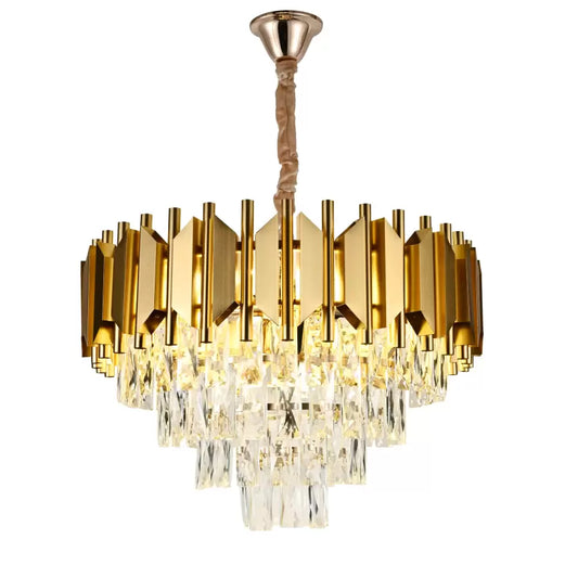 CHANDELIER CRYSTAL BRAXTON 5X E27 GOLD