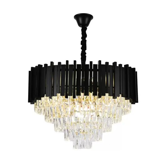 CHANDELIER CRYSTAL FRANCO 8X E27 Black