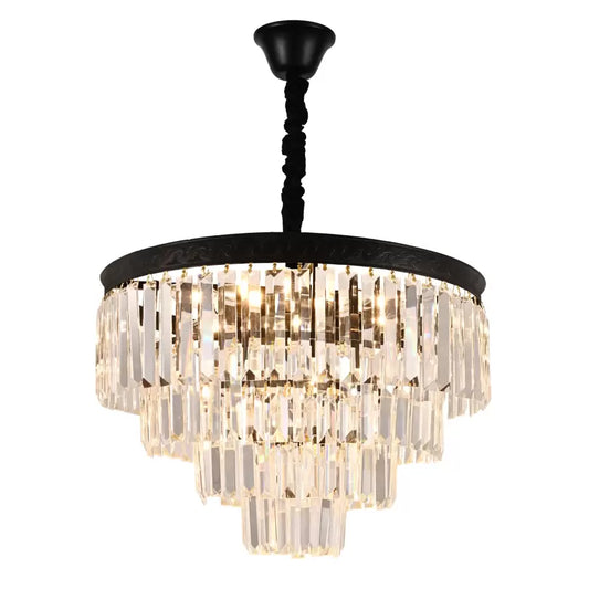 CHANDELIER CRYSTAL FRANK 10X E27 Black