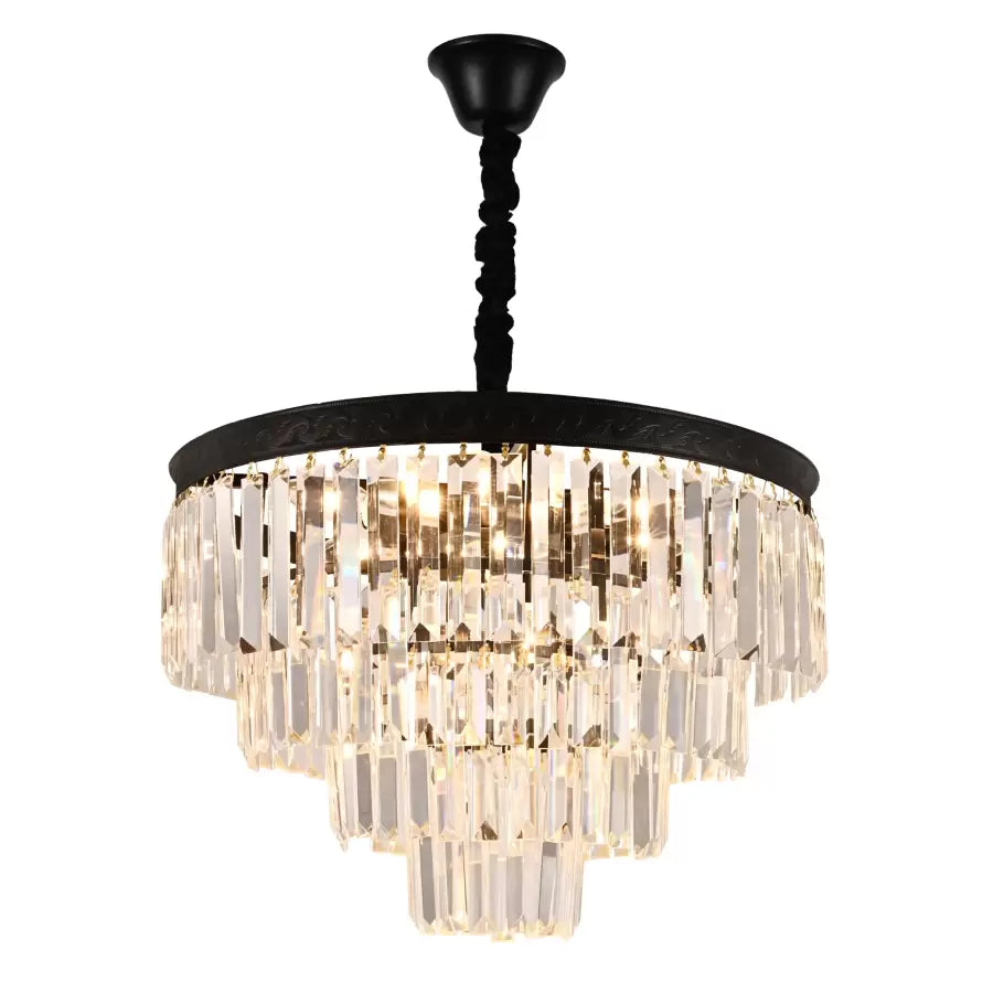 CHANDELIER CRYSTAL FRANK 10X E27 Black
