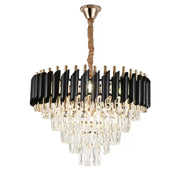 Crystal Chandelier Versailles Eleganza 7x E14, диаметър 49 cm, лъскаво злато, регулируема височина
