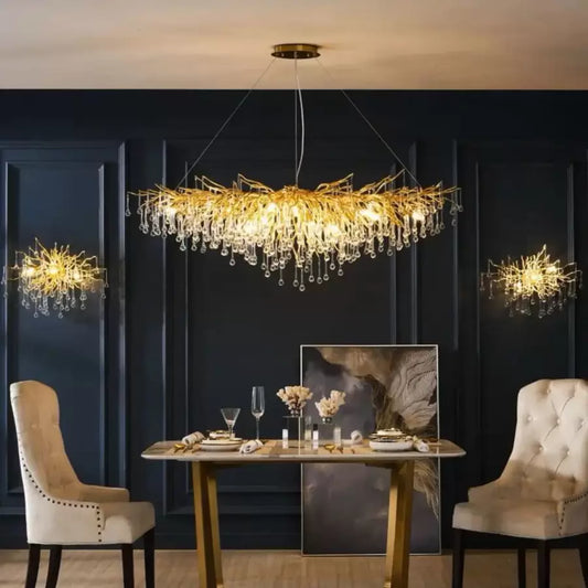 CHANDELIER CRYSTAL KAISER 13X G9 Диаметър 120 см злато