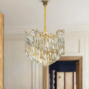 CHANDELIER CRYSTAL TOPKAPI ELEGANZA 8X E14, диаметър 49 cm, лъскаво злато, регулируема височина