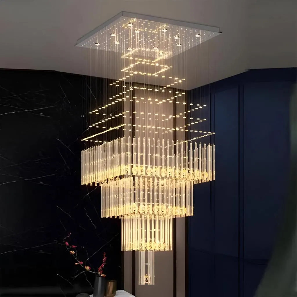 CHANDELIER CRYSTAL LED 80W CONTI GOLD 60cm