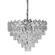 Кристален полилей Уиндзор Eleganza 5x E27, диаметър 49 cm, лъскав хром, регулируема височина