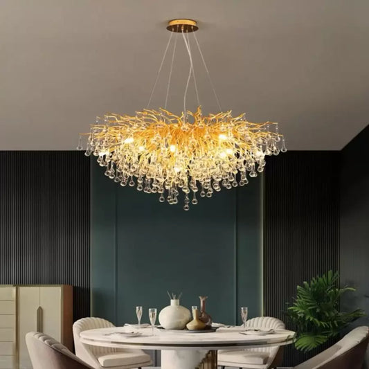 CHANDELIER CRYSTAL MUHAMMAD 10X G9 диаметър 80см злато