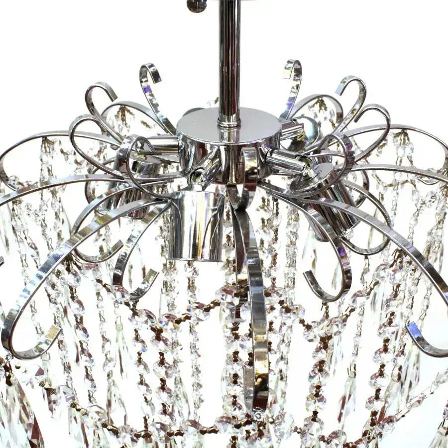 Crystal Chandleier Edinburgh Eleganza, 5xe27, диаметър 47 см, лъскав хром