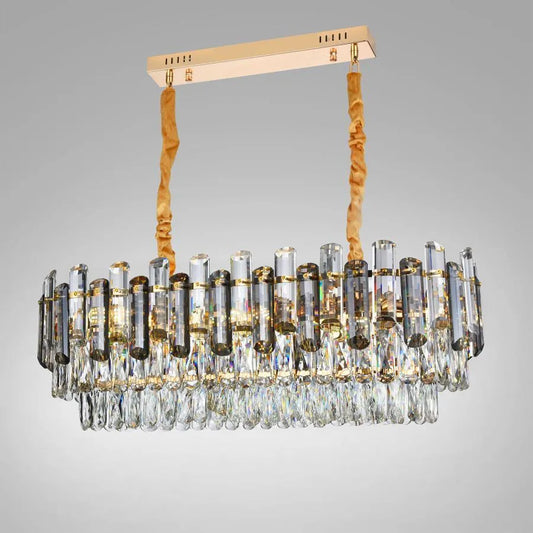 Полилей emir 8*e27, метал и кристал, златист