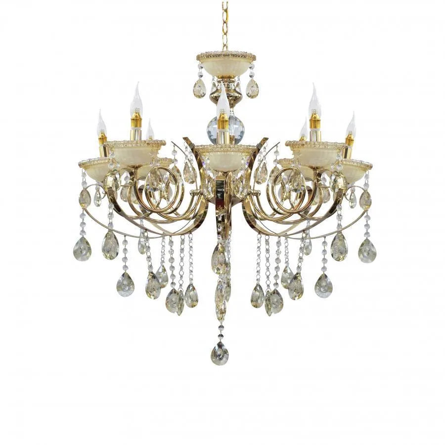 Giala Chandelier, 8*E14, злато, метал и кристал