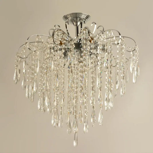 Cristal Chandelier Ego 9x E27, диаметър 60 см, лъскав хром