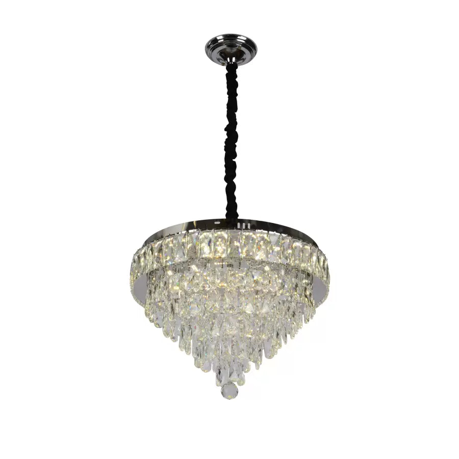 Candelabru поведе Cristal Cu Telecomanda Austin 56W DiMabil Argintiu