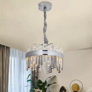 Crystal LED полилей с Miguel 92W Dimable Silver Remote Control