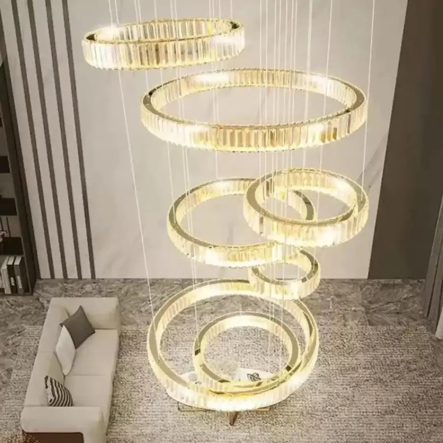 LED кристален полилей с Messiah 128W Silver Remote