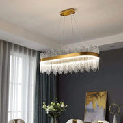 LED LULS окачен Simone 105W, линеен, студен/горещ/неутрален, лъч, лъскаво злато, регулируема височина