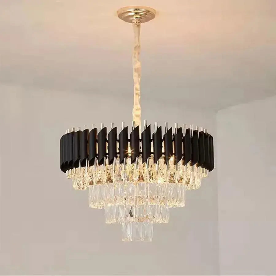 Rubbert Chandelier, 9*E14, злато, метал и кристал