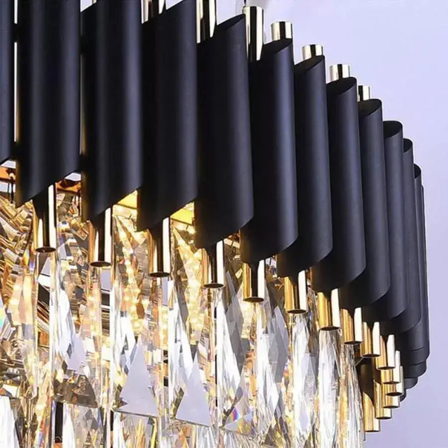 Rubbert Chandelier, 9*E14, злато, метал и кристал