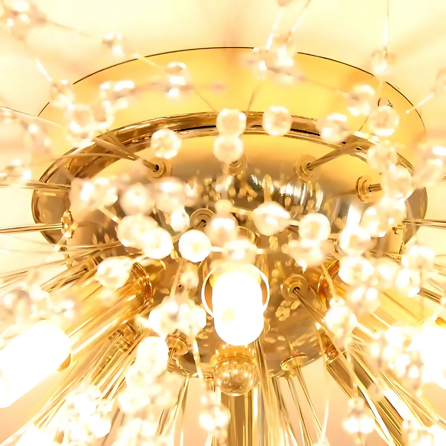 Кристален полилей Rondo Vivace, 8x G9, 60cm диаметър, лъскаво злато