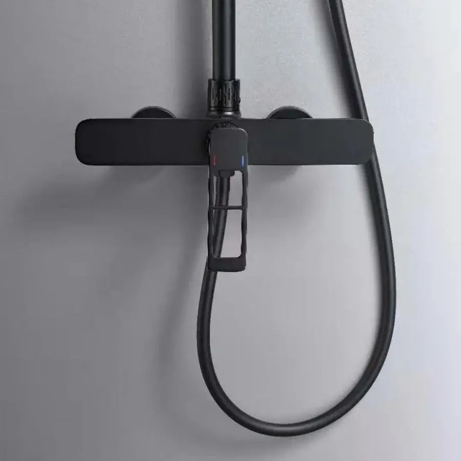 Душ колона, санитарен месинг, черен, 9710h