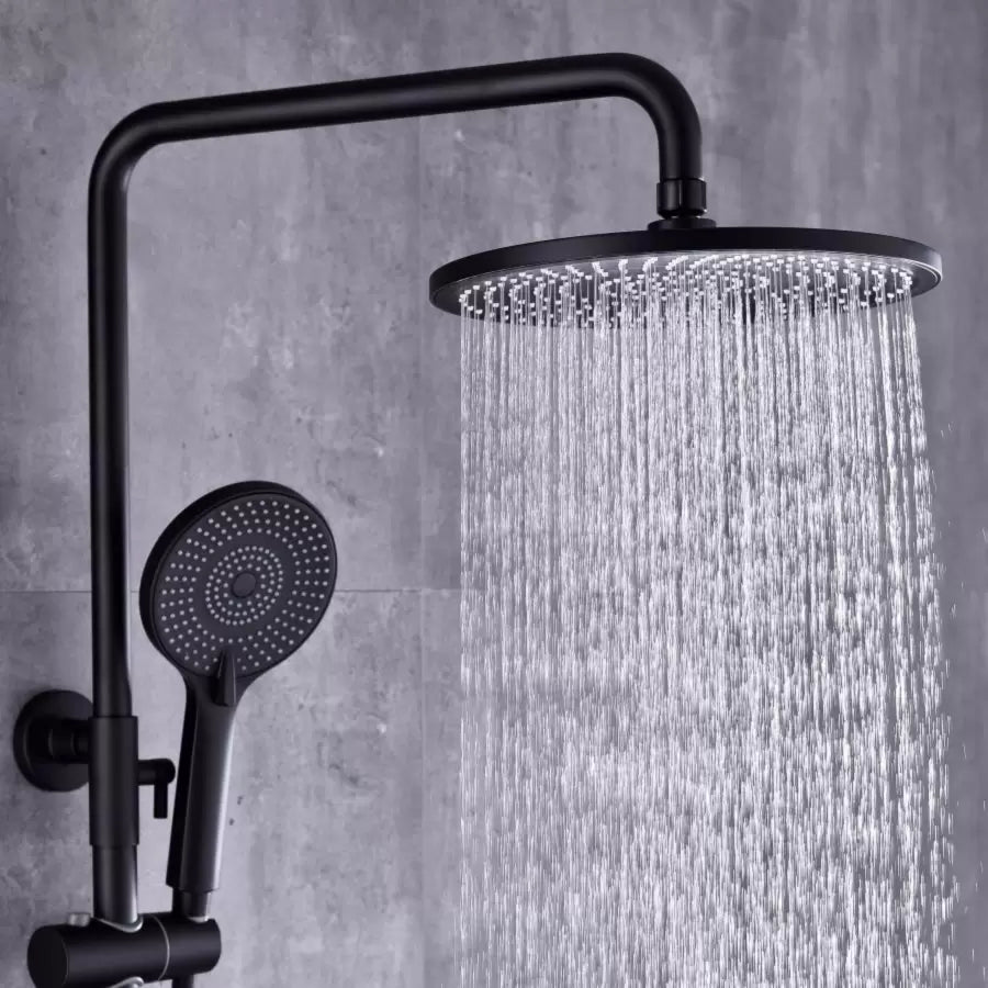 Душ колона, санитарен месинг, черен, 9810h