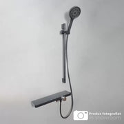 Лъскавата лъскава колона за душ от черно сребро 11211h