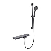 Лъскавата лъскава колона за душ от черно сребро 11211h