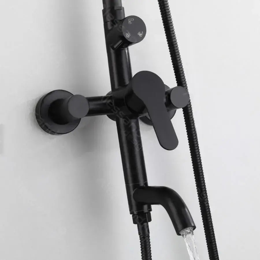 Душ колона, неръждаема стомана 304, черно, HS005