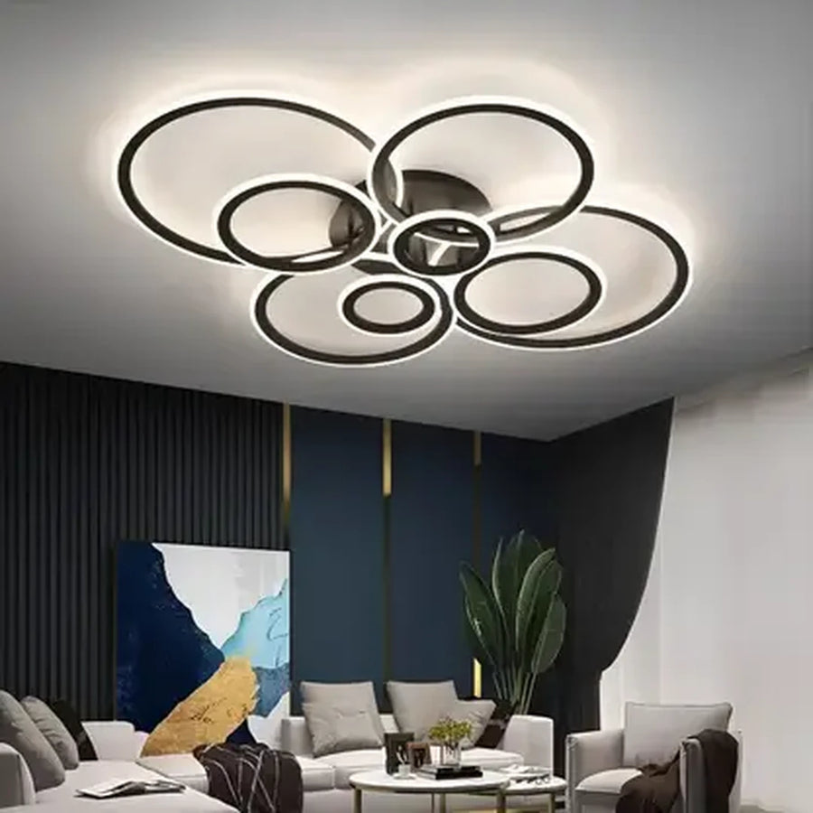 LED полилей с дистанционно управление на Бети 130W, 8 кръга, студена/гореща/неутрална светлина, нестабилна, черна